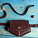 Waist bag:  ' Sunny walk ' leather belt bag, Waist Bag, Tolyatti,  Фото №1