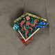 Stone mosaic brooch 'Avangard' No. №5, Brooches, Nizhnij Tagil,  Фото №1
