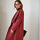 Demi-season wool coat, burgundy double-breasted wool coat. Coats. mozaika-rus. My Livemaster. Фото №4