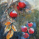 Painting interior painting apples rosehip leaves AUTUMN SKETCHES. Pictures. pictures & decor of TanyaSeptember. Online shopping on My Livemaster.  Фото №2
