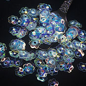 Материалы для творчества handmade. Livemaster - original item Sequins flowers 8 mm Transparent rainbow 2 g. Handmade.