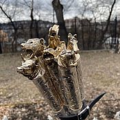 Дача и сад handmade. Livemaster - original item Bronze skewers - set of animals. Handmade.