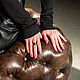 Пуф chesterfield, buttoned leather. Пуфы и пуфики. Old Loft. Интернет-магазин Ярмарка Мастеров.  Фото №2