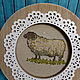 Decorative frame with embroidery 'Lamb', Photo frames, Tyumen,  Фото №1