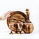 Wooden set-Decanter with three glasses on a tray RN3. Shot Glasses. ART OF SIBERIA. My Livemaster. Фото №4
