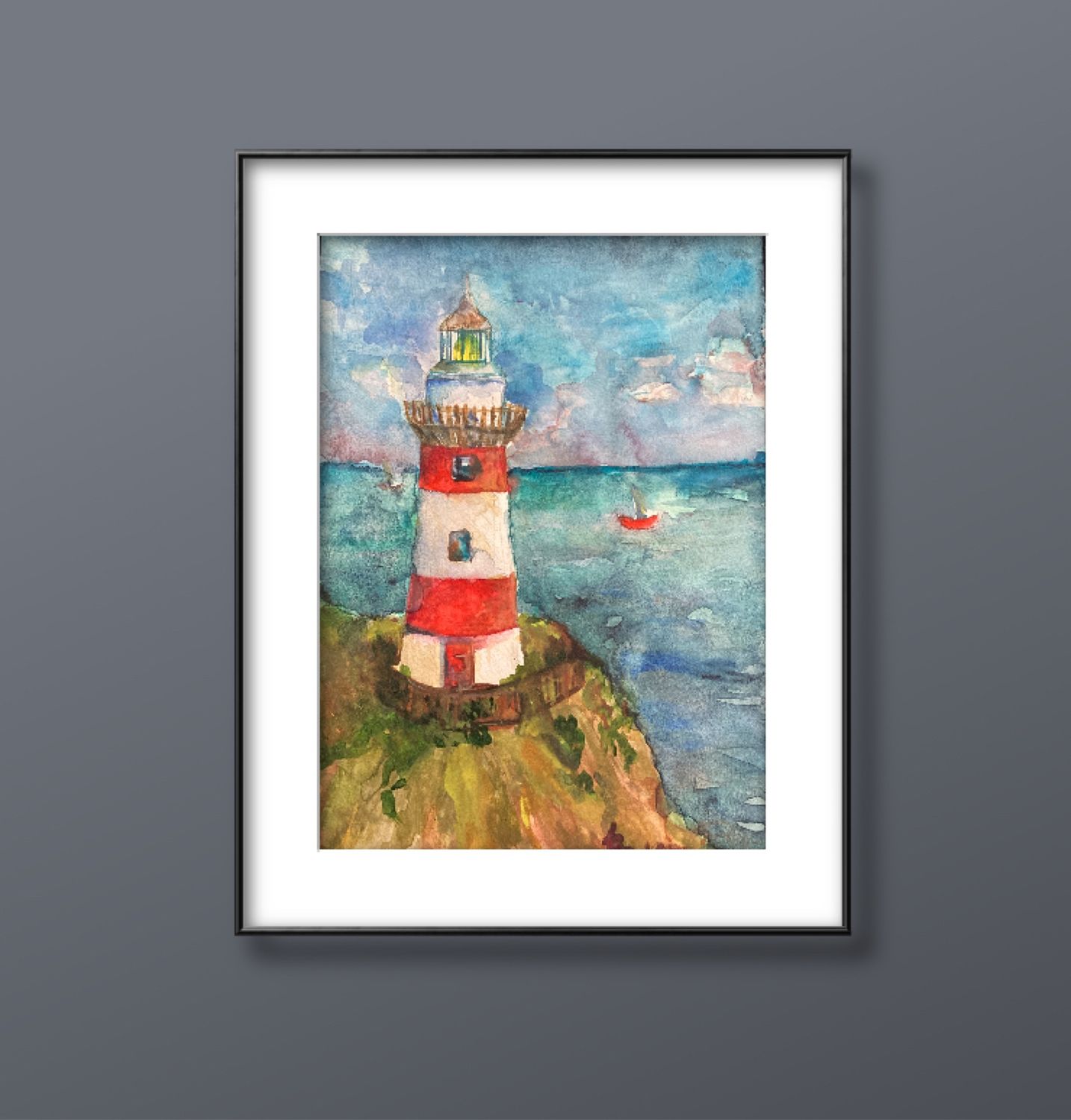 Маяк и море в интернет-магазине на Ярмарке Мастеров | Картины, Санкт ...