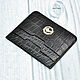 The cardholder is made of genuine crocodile leather, in black!. Cardholder. SHOES&BAGS. Online shopping on My Livemaster.  Фото №2