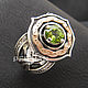Silver ring with chrysolite, Ring, Sevastopol,  Фото №1