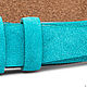 Narrow Turquoise belt Suede Womens 2.5 cm. Straps. AlekssMovins. Online shopping on My Livemaster.  Фото №2