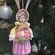Елочная игрушка  Зая цветочница. Елочные игрушки. DIY-Christmas toys. Ярмарка Мастеров.  Фото №5