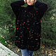 To better visualize the model, click on the photo CUTE-KNIT NAT Onipchenko Fair masters to Buy long black cardigan knitted
