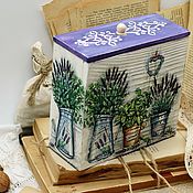 Для дома и интерьера handmade. Livemaster - original item Box for bulk products lavender. Handmade.