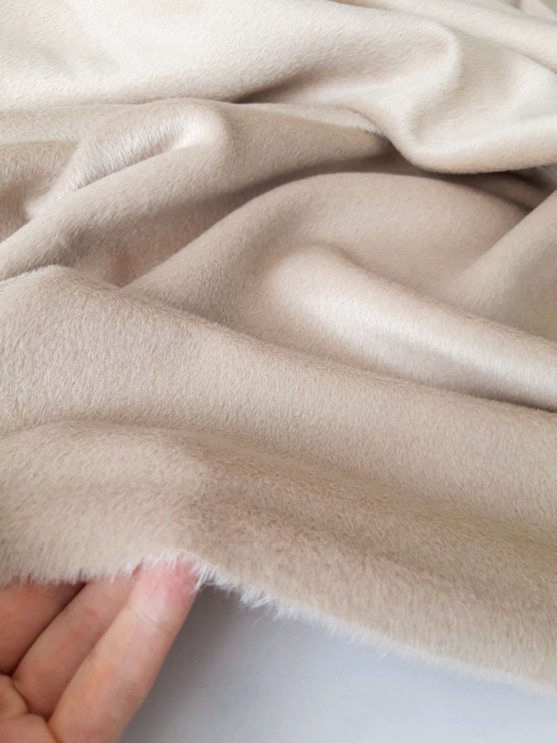 Остаток - 3.5м. Итальянская пальтовая ткань - сури альпака с шерстью в ...