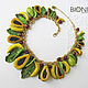 Order Fruit necklace with papaya and bananas made of polymer clay. Bionika - Polymer Clay Jewelry (Bionika). Livemaster. . Necklace Фото №3