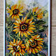 Picture of wool sunflowers. Pictures. Galina Ansiforova (Veschi s dushoyu). Интернет-магазин Ярмарка Мастеров.  Фото №2