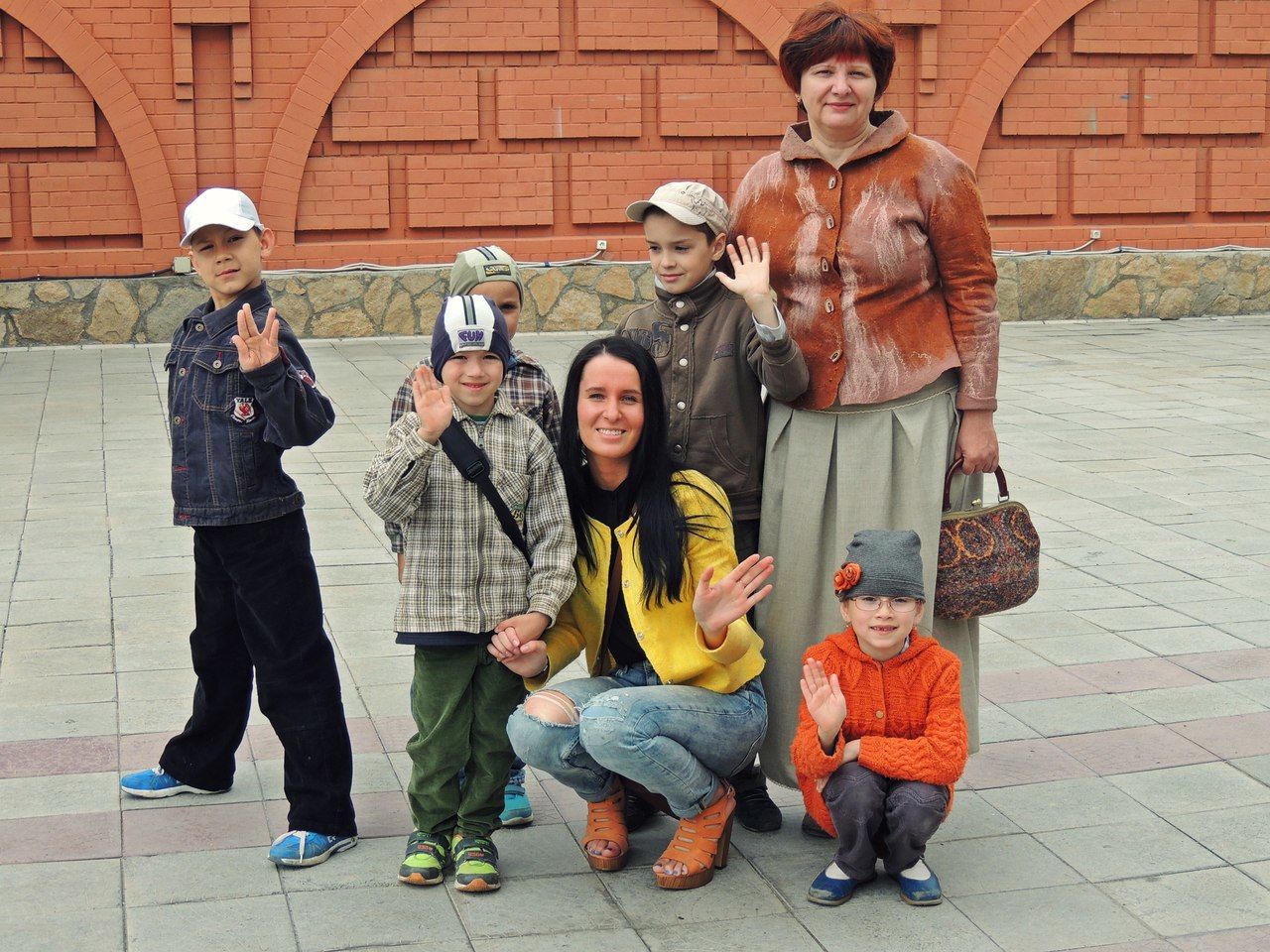на прогулке