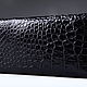 Cartera de mujer de cuero genuino de cocodrilo IMA0004B3. Wallets. CrocShop. Интернет-магазин Ярмарка Мастеров.  Фото №2