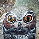 Филин Ерофей. Живопись по камню. Камни. Майя Морозова (kamenniy-domik). Интернет-магазин Ярмарка Мастеров.  Фото №2