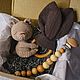 Подарочный набор Медвежонок погремушка и держатель для пустышки. Подарок новорожденному. PETELKI_FM (Мария Федорова). Ярмарка Мастеров.  Фото №4