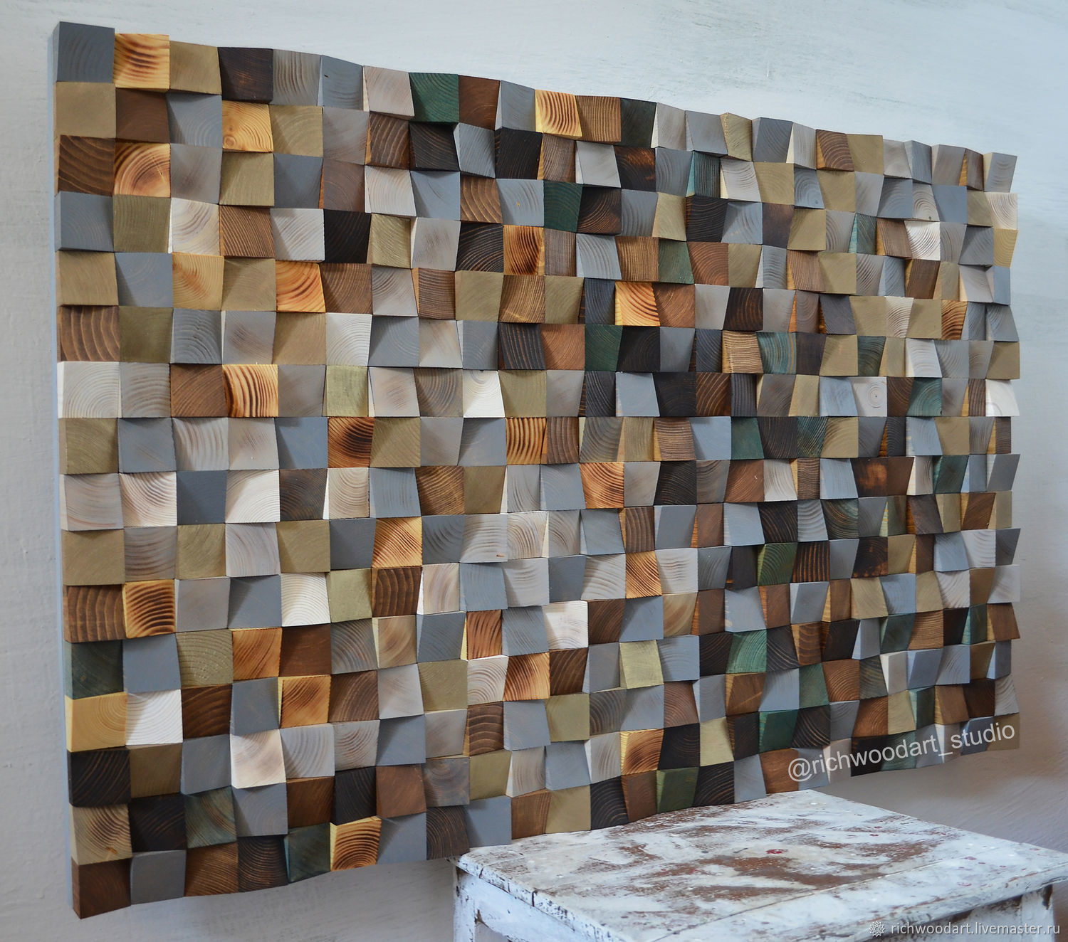Деревянная мозаика для стен