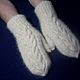 Double women's knitted mittens, Mittens, Klin,  Фото №1