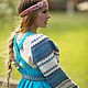 Linen circular turquoise sundress. Folk dresses. Slavyanskie uzory. My Livemaster. Фото №4