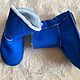 Homemade Ugg boots made of sheepskin blue. Ugg boots. Warm gift. Online shopping on My Livemaster.  Фото №2
