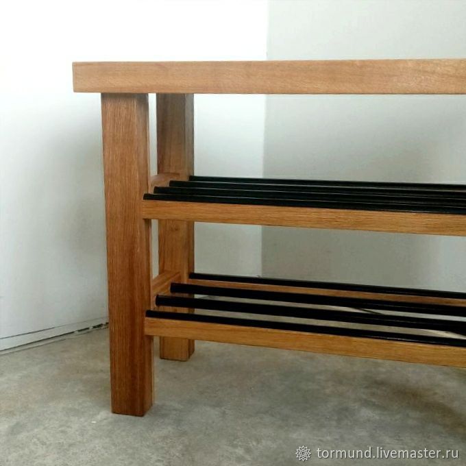 Скамья, стеллаж в прихожую, лавка для хранения обуви для переобувания в ...