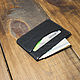 Black leather cardholder. Cardholder. G.L.A.D.. My Livemaster. Фото №5