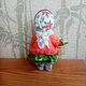  Девочка с корзиной Игрушка ватная елочная. Елочные игрушки. Домовой Уют. Ярмарка Мастеров.  Фото №6