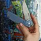 Складной нож SHOKUROFF M2101-90 mm Cromax/Титан/синий ультрамарин, Ножи, Москва,  Фото №1