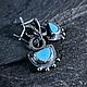 Серьги с бирюзой. Серьги классические. ЖуЖа_jewelry. Ярмарка Мастеров.  Фото №6