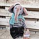 Слон Веня-моряк. Интерьерная кукла. Александра Мухоид AlexMytoys. Интернет-магазин Ярмарка Мастеров.  Фото №2