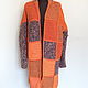 Knitted Orange coat: Orange square. Coats. vyazanaya6tu4ka. My Livemaster. Фото №4