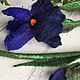 Necklace Blue irises made of wool felted. Necklace. florawool (florawool). My Livemaster. Фото №4