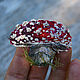 Textile boho brooch Mushroom - Fly Agaric, Brooches, Pskov,  Фото №1
