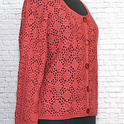 Одежда handmade. Livemaster - original item Jacket made of 100% combed cashmere crochet help a friend. Handmade.