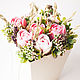Букет из мыла розовые тюльпаны с душицей прованс, Мыло, Москва,  Фото №1