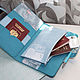 Холдер для путешествий (3-5 паспортов) и бирочка на багаж. Папки. By Nastya Mazhuto. Ярмарка Мастеров.  Фото №6
