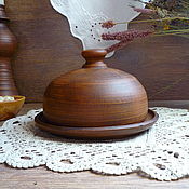 Большой керамический чайник+тарелка Купеческий