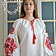 Embroidered shirt in ethno / boho style white. People\\\'s shirts. Kupava - ethno/boho. Online shopping on My Livemaster.  Фото №2