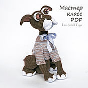 Материалы для творчества handmade. Livemaster - original item Amigurumi pattern. Meditative dog Butler. Crochet dog. Handmade.