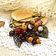 Brooch-pin with jasper mukait, natural stones, Brooches, Ryazan,  Фото №1