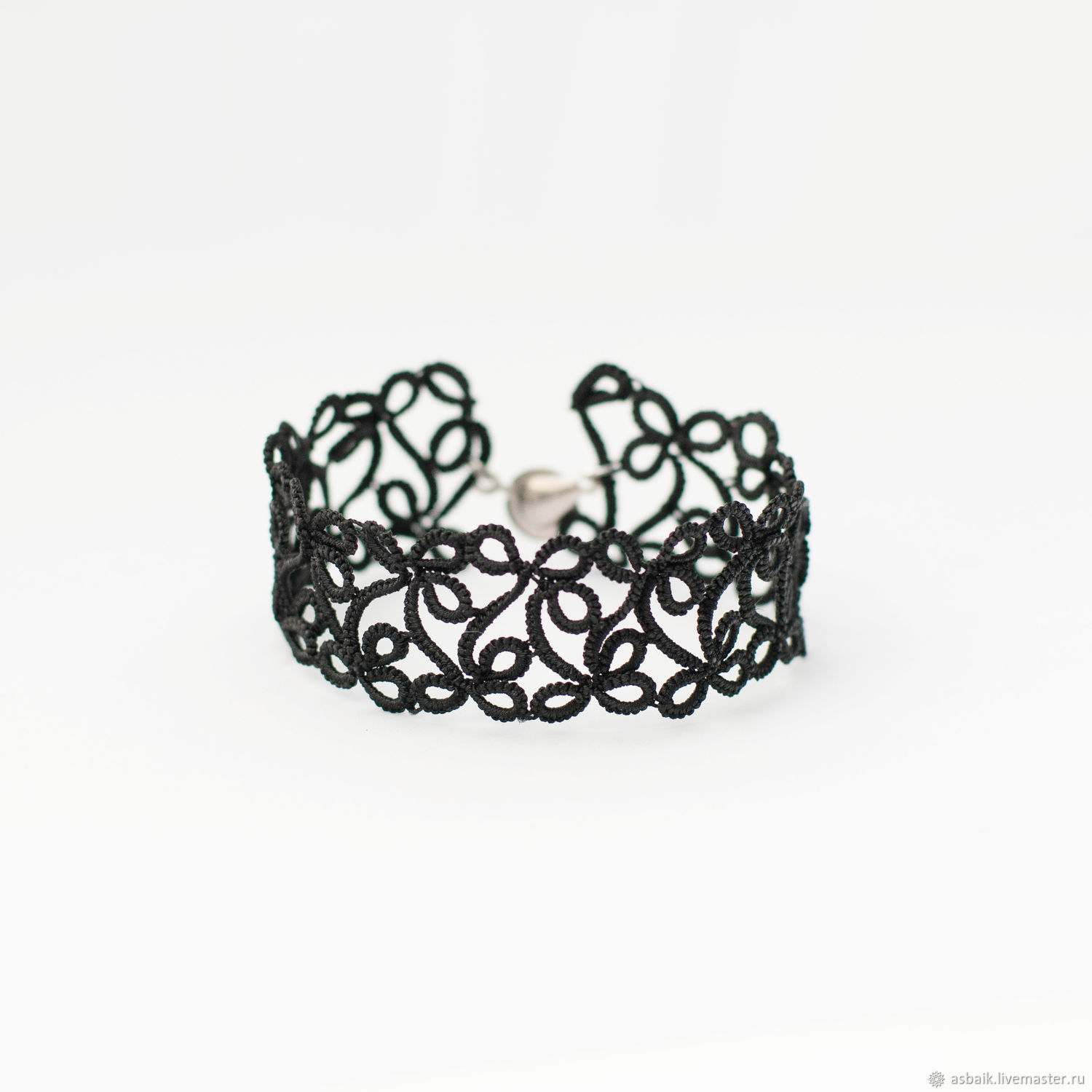Black Lace Bracelet, Braided bracelet, Irkutsk,  Фото №1