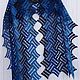 Order Stole Blue Dali Openwork Crocheted Wool. Bright Shawls by BorchankaZL. Livemaster. . Wraps Фото №3