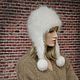 Order Hat with ear-flaps from fur of rabbit. Down shop (TeploPuha34). Livemaster. . Hat with ear flaps Фото №3