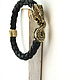 The black Dragon bracelet genuine leather. Bead bracelet. MintTiger. Online shopping on My Livemaster.  Фото №2