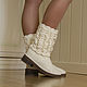 Botas de primavera y otoño 'Inna». High Boots. KnittedBoots. Интернет-магазин Ярмарка Мастеров.  Фото №2