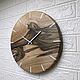 Часы из слэба дерева с разметкой смолой. Часы классические. Akutrau Woodworking. Интернет-магазин Ярмарка Мастеров.  Фото №2