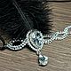 Повязка в стиле Gatsby Black Silver. Повязки. 'White Dream'. Интернет-магазин Ярмарка Мастеров.  Фото №2